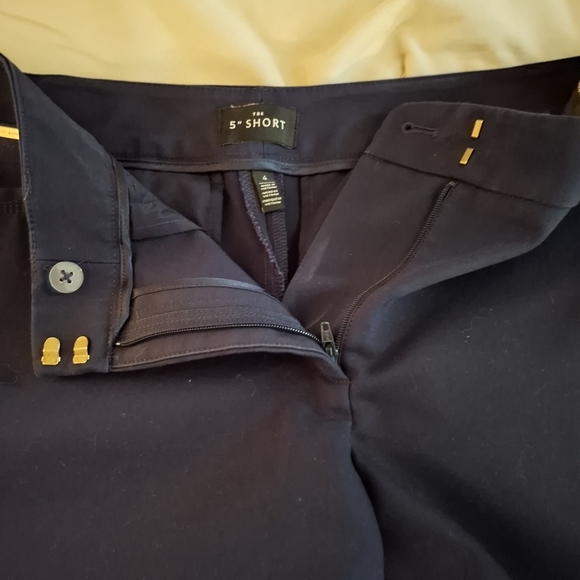 The 5" Short Women's Navy Blue Dress Bermuda Shorts Cotton Blend - Picture 5 of 9